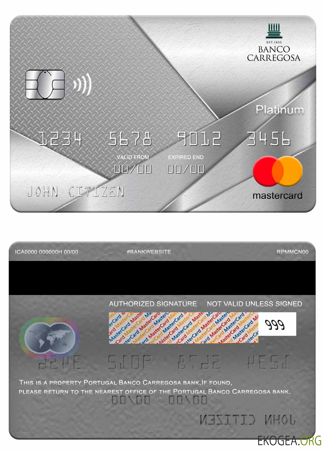 Portugal Banco Carregosa banque mastercard platine